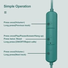 Lenovo SH1 Wireless Bluetooth 5.0 Earphones, IPX5 Waterproof Neckband Earbuds, Long Battery Life Sports Headphones With Microphone, Chinese Packaging - Green - View 8