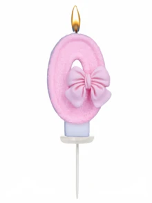 创意粉色蝴蝶结0-9数字蜡烛，生日蛋糕装饰蜡烛，派对蜡烛，氛围派对用品，浪漫派对用品，适用于情人节、单人派对、生日派对等。蛋糕装饰，烘焙装饰，创意数字生日蜡烛，主题派对，母亲节，情人节装饰，手工DIY礼物。1岁至100岁生日必备 - 粉色 - 查看 13