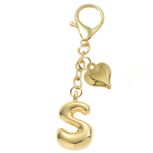 A-Z字母钥匙扣 - 精致金色金属字母钥匙圈，配有龙虾扣和心形装饰，采用耐用锌合金材质，适合度假、约会、海滩、购物、通勤、学习等各种场合，完美搭配钱包、耳机盒、背包和车钥匙 - 理想的生日礼物和钥匙配件 | 精致钥匙扣 | 金属钥匙扣，春夏最佳搭配 - 金色 - 查看 15
