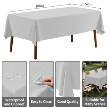 1Pc/4pcs Solid Color Tablecloth, Plastic Tablecloth 54 * 108inch Multi-Color Optional Peva Material, Rectangular Tablecloth, Suitable For Birthday, Wedding, Banquet, Party Desktop Decorations