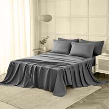 Set Lenzuola Matrimoniale in tessuto spazzolato tinta unita - Singolo (90 CM) / Una Piazza e Mezza (120 CM) / Matrimoniale (180 CM), Materiale Delicato Sulla Pelle, Adatto A Tutte Le Stagioni, Design Minimalista, Ideale Per La Casa E L'Hotel.