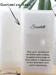 1 pieza Álbum de fotos personalizado para niños, álbum de fotos de plástico duradero de 3 pulgadas y 3 cuadrículas, recopila fotos conmemorativas, álbum de fotos instantáneas, personaliza el texto exclusivo, apto como regalo para niños, amigos, compañeros de clase, de regreso a la escuela - transparente - Ver 9