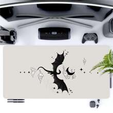 Dragon Flight Desk Pad Dark Cool Design Large Mouse Pad 35.4x15.7 Inch Desk Accessories Rubber Base Mousepad Stitched Edge Non-Slip Keyboard Pad For Office Home Computer As Gifts For Men Women Friends Back To School Gaming Mouse Pad