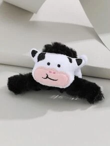 1 件可爱卡通毛绒爪夹发夹，可爱的熊和兔子设计，适合秋冬的甜美发饰，发饰，发爪，爪夹，发夹，发夹，发夹，秋季度假装扮女士