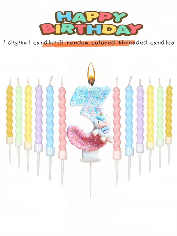 Originali e carini numeri da 0 a 9 a forma di unicorno, candeline decorative per torte di compleanno, candeline per feste, accessori per feste romantiche e di compleanno. Adatte per San Valentino, feste in solitaria, compleanni ecc. Decorazioni per torte e cottura, candeline di compleanno numeriche a tema, decorazioni per la Festa della Mamma e San Valentino, regali fai-da-te. Essenziali per compleanni dal 1° al 100°, include 12 candele colorate a spirale