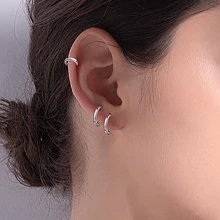 6 Pcs Earrings Men,Earrings,Punk ,Jewellery Hoop Earrings