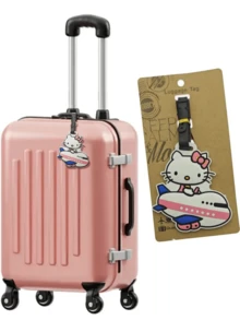 Sanrio Luggage Tag, Cartoon Cute Travel ID Label, Casual Style, Edgeless Paint, Hand Wash, PVC, Easy To Connect Travel And Office Strap, Luggage Strap Vacation Travel Accessories Summer Travel Essentials Suitcase Tag Pendant Holiday Vacation For Travel For Honeymoon For Flying For Cruise For Bags For Luggage Portable Back To School Women Mini Travel Products Bag For School School Accessories School Stuff