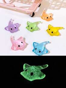 نموذج حيوان بحري واقعي صغير لسمكة الشيطان، بأنماط وألوان عشوائية، تضيء في الظلام، تزيين سمكة الشيطان الملونة، هدية للمراهقين أو حافز، هدايا أعياد ميلاد أنواع الأسماك، تخرج