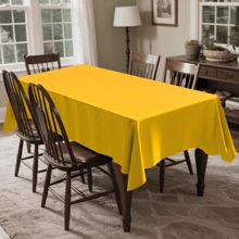 1Pc/4pcs Solid Color Tablecloth, Plastic Tablecloth 54 * 108inch Multi-Color Optional Peva Material, Rectangular Tablecloth, Suitable For Birthday, Wedding, Banquet, Party Desktop Decorations