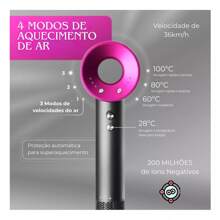 Secador de Cabelos 5 em 1 Supersônico Profissional 110V