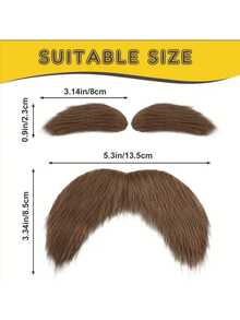 Fake Beard Self-Adhesive Novelty Fake Beard Stickers French Pirate Detective Beard Stickers Mexican Carnival Party Supplies Halloween Costume Party Accessories