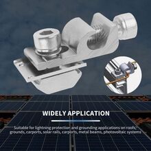 10 Pieces Earthing Clamp Aluminum Stainless Steel PV Solar Panel Earthing Clamp For Aluminum Profile - Silver - View 7