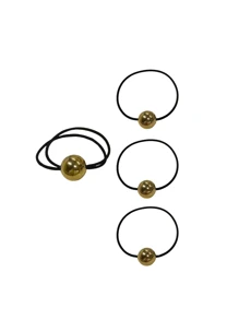 4pcs Women Simple Elegant Niche Design Sense Gold Silver Round Hair Circle Senior Sense Tie Hair Elastic Band New Head Rope High Elasticity Does Not Hurt Hair Rope Ponytail Holders Hair Elastics Hair Rubber Bands Scrunchies, Hair Bobbles