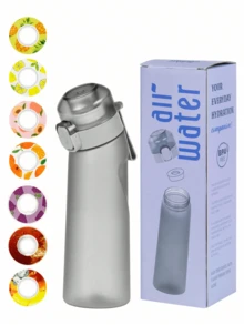 1 件彩盒套装运动水瓶，随机圆形口味环，水果饮料口味荚，户外运动创意水杯口味荚，适合健身和户外运动，时尚饮用水瓶，生日礼物 - （口味荚只改善嗅觉，不改变味道）不改变水的味道，只让它闻起来香