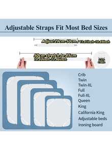 4pcs Adjustable Bed Sheet Straps, Bed Sheet Fasteners, Heavy Duty Bed Sheet Clips, Suitable For Mattress, Fitted Sheet, Flat Sheet, Black - Multicolor - View 3
