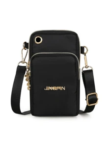 女士防水尼龙斜挎包,手机小单肩包,运动户外跑步装手机臂包男女斜挎包手腕包迷你女士零钱包(印刷位置随机) - 彩色 - 查看 15