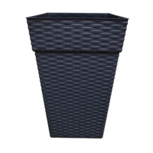 Large Square Polypropylene Vases 10 Liters For Flowers And Plants Decorative Rattan