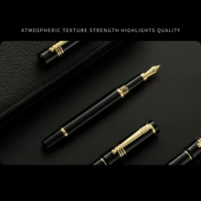 Fountain Pen Set With Box, Classic Fountain Pen With 4 Ink Cartridges, 0.5mm Fine Nib Smooth Writing Calligraphy, Luxury Gift Pen