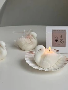 Romantic Swan Candle Mold - Silicone, Heart-Shaped, Ideal For Making Handmade Fragrance Wax And Soap, Perfect Gift For Couples, Candle Making Mold|Romantic Gift Idea|Silicone Mold - White - View 5