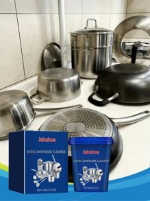 1 Set Stainless Steel Cookware Cleaning Agent, Kitchen Appliances & Surface Oil Stain Remover, Pot Bottom Dirt Cleaner, Random Old/New Version