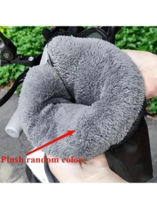 两副摩托车手套，带保暖内衬 - PU 皮革材质，反光设计，适合夜间骑行，适合户外骑行和冬季骑行。 - 彩色 - 查看 4