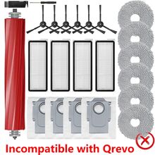 与 Roborock Qrevo S/Qrevo Plus/Qrevo Pro/Qrevo MaxV 机器人吸尘器兼容的替换备件，配件可拆卸刷子/主刷/滚刷、侧刷、HEPA 过滤器、拖把布和集尘袋。 - Roborock - 查看 13