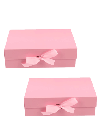 2 pièces Boîte-cadeau pliable unie, boîte d'emballage de cadeau, boîte-cadeau de vacances, universelle pour les cadeaux de vacances, cadeaux pour la famille et les amis