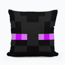 Almohada cojín decorativo de juego de videojuego mine craft, cojín cuadrada suave apta para sofá, cama, coche, jardin - Negro - Ver 2