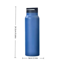 Magnetic Lid Sports Water Bottle, Large Capacity Vacuum Insulated Straw Cup For Cycling, Thermal Bottle