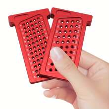 Woodworking Scribe Metric/Inch Precision T-Ruler Aluminum Pocket Marking Gauge Carpentry Cross Calibration Hole Scribing Ruler - Red - View 10