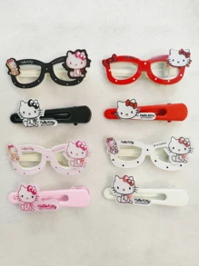 Sanrio 4 Pieces Of Sanrio Hello Kitty Hairpins For Women. These Hair Accessories, With Red And White Styles Paired With The Iconic Bowknot, Are Extremely Girly - Hearted, Meeting Women Consumers' Pursuit Of A Cute Style., Hair Clips Claw Clips Hair Claws Hair Barrettes