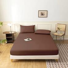 King Fitted Sheet Without Elastic Micro Percal Queen Extra Soft Double 400 Threads 100% Silk Touch Single - 鏽棕色 - 查看 1