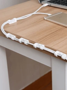 Abrazaderas adhesivas transparentes para cables (20 piezas), soportes de pared mejorados para cables, debajo de escritorios, autos, computadoras, luces de Navidad para interiores/exteriores