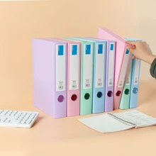 zhiquanqihan 2pcs Thick Morandian File Boxes, Document Info Boxes, A4 File Folders Boxes, Accounting Voucher Boxes, Plastic & Paper Contract File Boxes, Resume Forms, Personnel File Organization And Storage Boxes, Large Capacity Office Supplies Label Boxes, Back To School, School Supplies