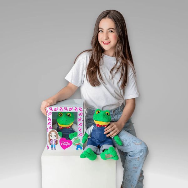 Peluche Rana Rene De Larra 30cm Detalles Bordados