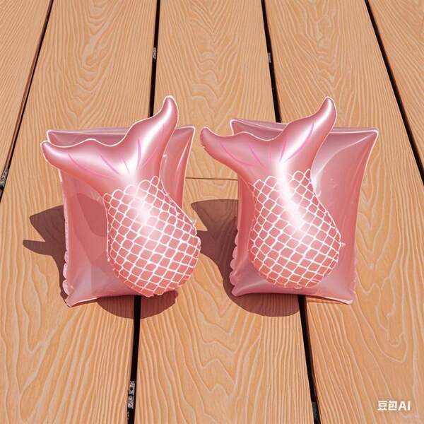 PVC Inflatable Arm Floats With Double Air Bags, Thick Swim Sleeves Cartoon Arm Bands With Buoyancy