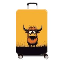 1件动物系列印花图案，加厚行李箱保护套，加厚行李箱配件，适用于商务、出差、度假、旅行、行李托运、返校等场合，为您的行李箱增添色彩。适用于20-28英寸行李箱。学校用品包，学校用品 - 彩色 - 查看 14