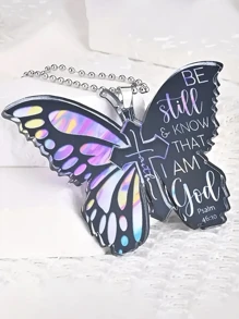 2pcs Butterfly Series Car Interior Supplies Christmas Tree Decoration Pendant Keychain Accessories