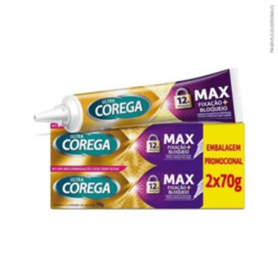  Kit 2 Corega  Sem Sabor Fixador De Dentaduras 70g