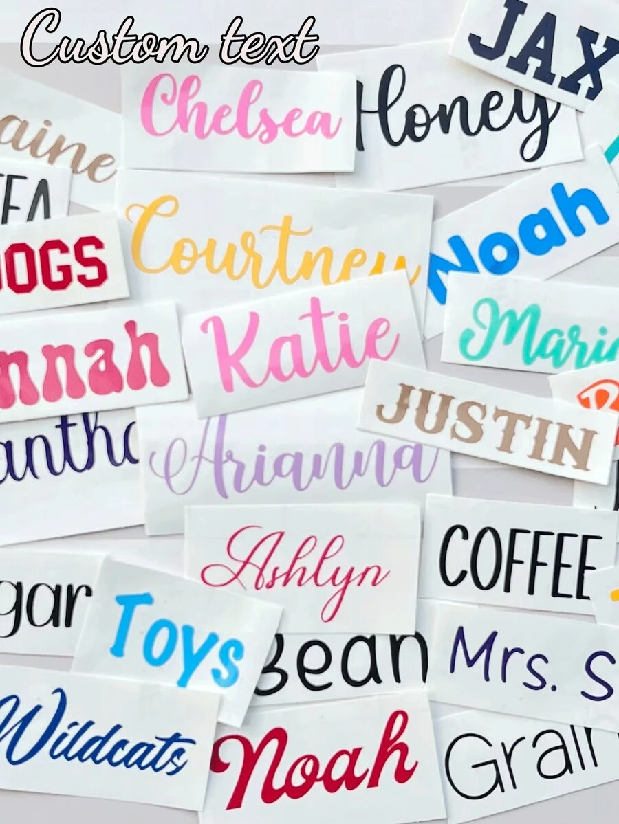 1-30pcs Custom 3D Sticker Labels - Customized UV Transfer Stickers, Personalized 3D Vinyl Metal Stickers, Custom Logo Metal Labels For Gifts, Jewelry, Wedding, Party Decorations - Name Stickers | Custom Labels | Text Stickers | Permanent Stickers | Glass, Bottle, Cup, Back To School - Custom Colors - View 1