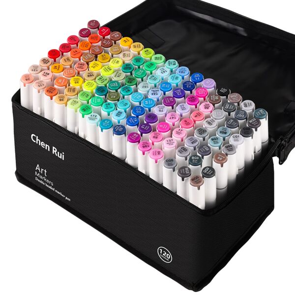168/120/100/80/60/48 Colours,Multi-Colors Dual Tip Art Marker Set, Portable Durable Marker Pen With Storage Bag, Art Supplies For Coloring & Drawing, For Adult Or Student Coloring