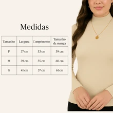 T-Shirt Feminina Manga Longa Leve Moderna Confortável Premium Comfort
