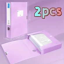 zhiquanqihan 2pcs Thick Morandian File Boxes, Document Info Boxes, A4 File Folders Boxes, Accounting Voucher Boxes, Plastic & Paper Contract File Boxes, Resume Forms, Personnel File Organization And Storage Boxes, Large Capacity Office Supplies Label Boxes, Back To School, School Supplies