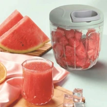 900ml Extra Large Capacity Manual Food Chopper, Vegetable Chopper, Garlic Chopper, Pull Cord Style Manual Food Processor, With 5 Sharp Blades, Can Chop Onions, Peppers, Ginger And More