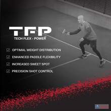 Agassi Pro Edition EVA Foam Edge High Resilience 16mm PP Honeycomb Gen4 TFP Core Features High Performance Pickleball Paddle - Red - View 8