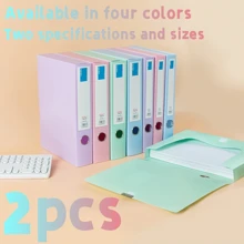 zhiquanqihan 2pcs Thick Morandian File Boxes, Document Info Boxes, A4 File Folders Boxes, Accounting Voucher Boxes, Plastic & Paper Contract File Boxes, Resume Forms, Personnel File Organization And Storage Boxes, Large Capacity Office Supplies Label Boxes, Back To School, School Supplies