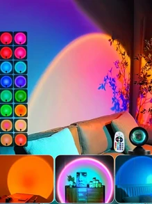 LED Sunset Mood Light -USB Powered, Creates Cozy Atmosphere, Suitable For Living Room Decor, Bedroom Lighting, Holiday Celebration, Couple Date Gift, Backdrop Lighting