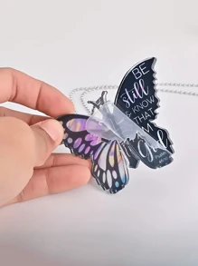 2pcs Butterfly Series Car Interior Supplies Christmas Tree Decoration Pendant Keychain Accessories