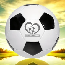 [Personnalisé] 1 Pièce Ballon de football, personnalisé avec votre texte, panneaux classiques noir et blanc, taille 5, ballon de football en PU de haute qualité - cousu à la machine, très élastique et durable, convient pour l'entraînement et les matchs des adultes, sports d'équipe, cadeaux, fans de football, Saint-Valentin, Fête des Pères, cadeaux commémoratifs, cadeaux de collection