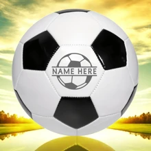 [Personnalisé] 1 Pièce Ballon de football, personnalisé avec votre texte, panneaux classiques noir et blanc, taille 5, ballon de football en PU de haute qualité - cousu à la machine, très élastique et durable, convient pour l'entraînement et les matchs des adultes, sports d'équipe, cadeaux, fans de football, Saint-Valentin, Fête des Pères, cadeaux commémoratifs, cadeaux de collection